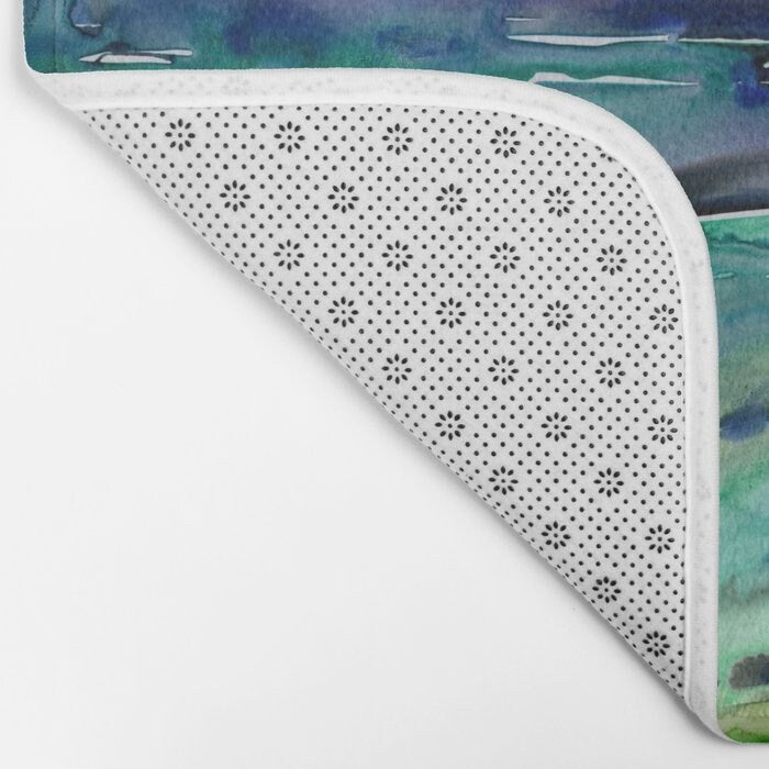 Abstract Vineyards Bath Mat - Landscape Bathroom Mats - Nature Bath Decor - Bathroom Rugs - Home Decor Brazen Design Studio Lavender