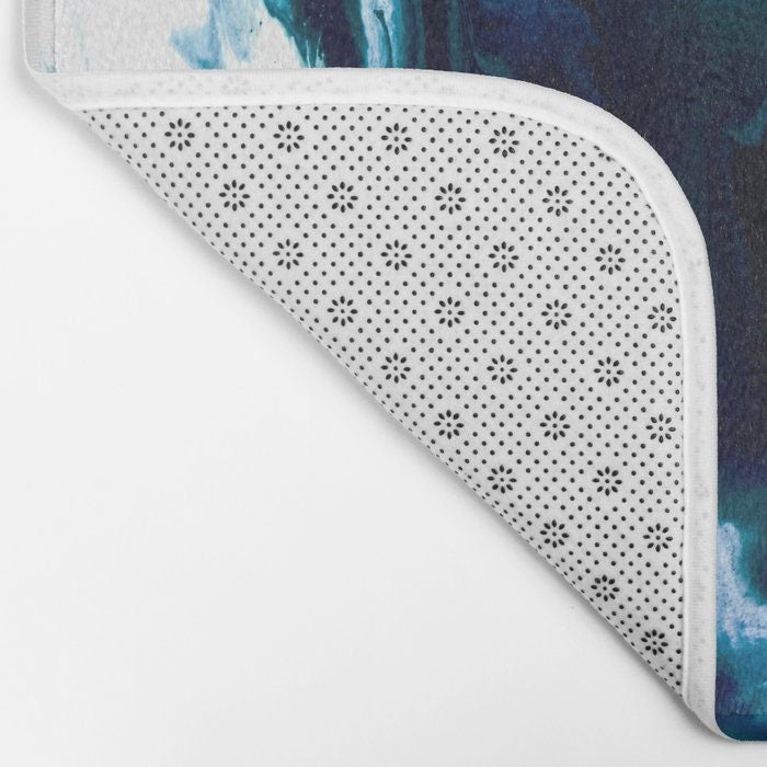 Tidal Wave Bath Mat - Seascape Bathroom Mats - Bath Decor - Bathroom Rugs - Home Decor Brazen Design Studio Light Gray