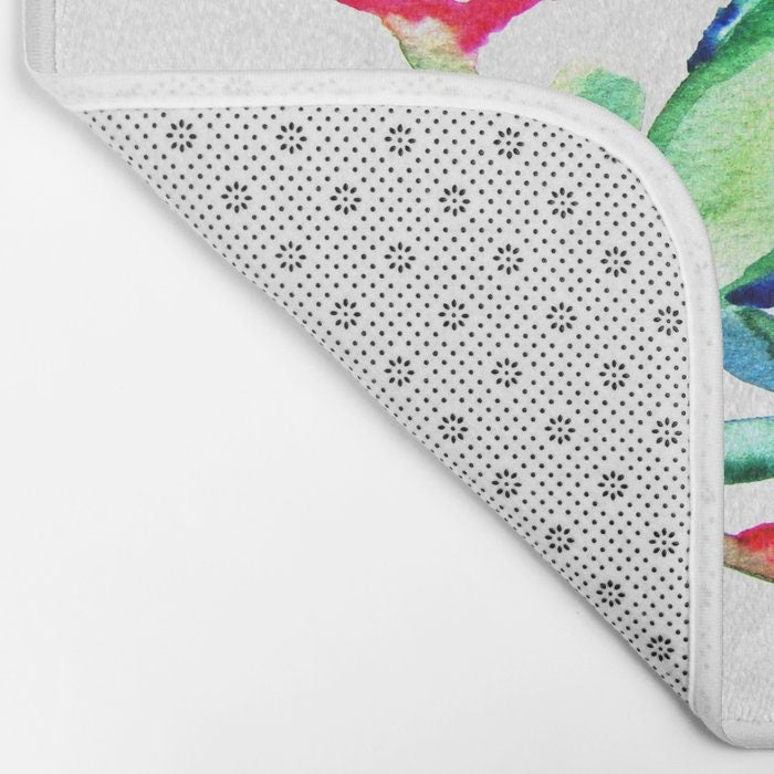 Green Tree Frog Bath Mat - Wildlife Bathroom Mats - Bird Bath Decor - Bathroom Rugs - Home Decor Brazen Design Studio Light Gray