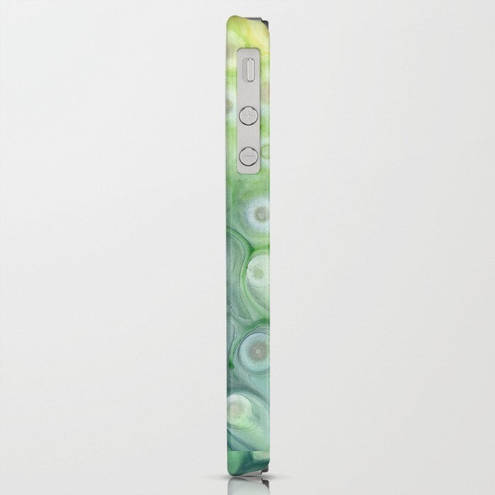 Geometric Phone Case - Abstract Watercolor Painting - Designer iPhone Samsung Case Brazen Design Studio Dark Sea Green