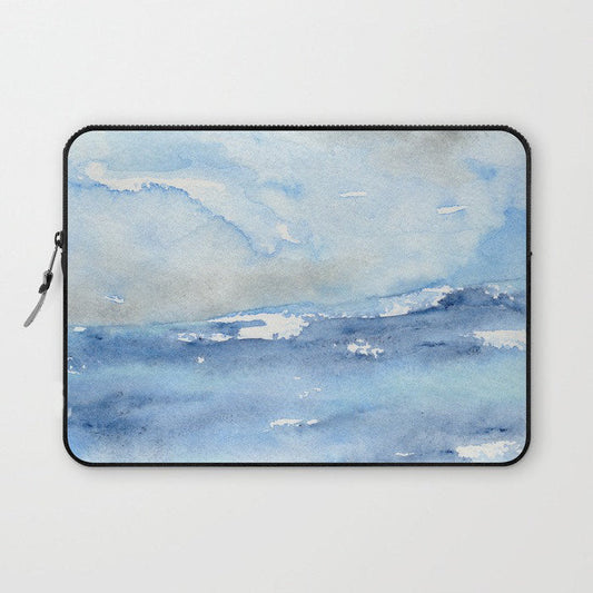 Scenic Macbook Pro Laptop Case - Artistic Printed Fabric Laptop Sleeve - Ocean Painting Brazen Design Studio Dark Gray