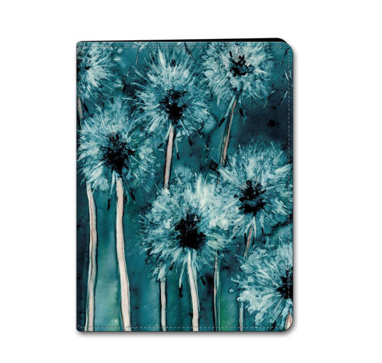 Floral iPad Folio Case - Dandelion Wishes - Designer Device Cover Brazen Design Studio Dark Slate Gray