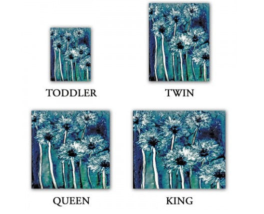 Dandelions Floral Painting Artistic - Modern Bedding - Duvet or Comforter Brazen Design Studio Slate Gray