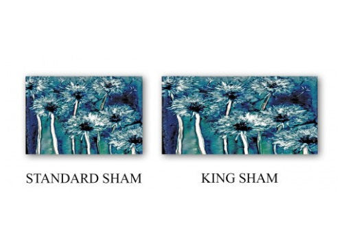 Dandelions Floral Painting Artistic - Modern Bedding - Duvet or Comforter Brazen Design Studio Slate Gray