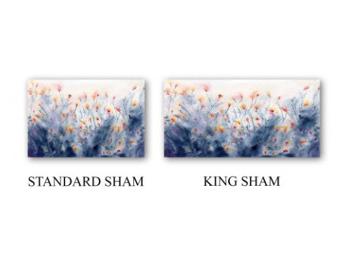 Wildflowers Painting Artistic - Modern Bedding - Duvet or Comforter Brazen Design Studio Dark Slate Blue