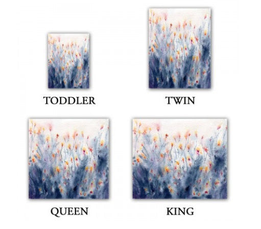 Wildflowers Painting Artistic - Modern Bedding - Duvet or Comforter Brazen Design Studio Beige