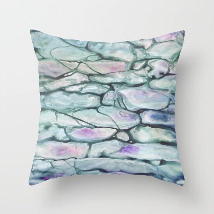 Decorative Pillow Cover - Abstract Art Invidia - Throw Pillow Cushion - Home Decor Brazen Design Studio Gray
