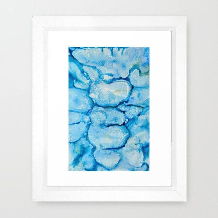 Abstract Art - Watercolor Painting - Nymphaea Contemporary Art Print Brazen Design Studio Sky Blue