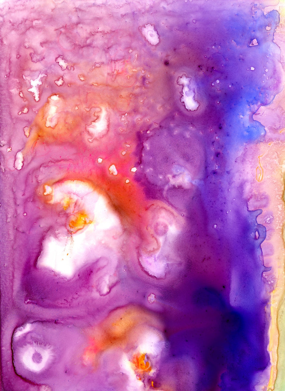 Visions Undreamed Abstract Watercolor Painting - Modern Contemporary Art Print Brazen Design Studio Dark Magenta
