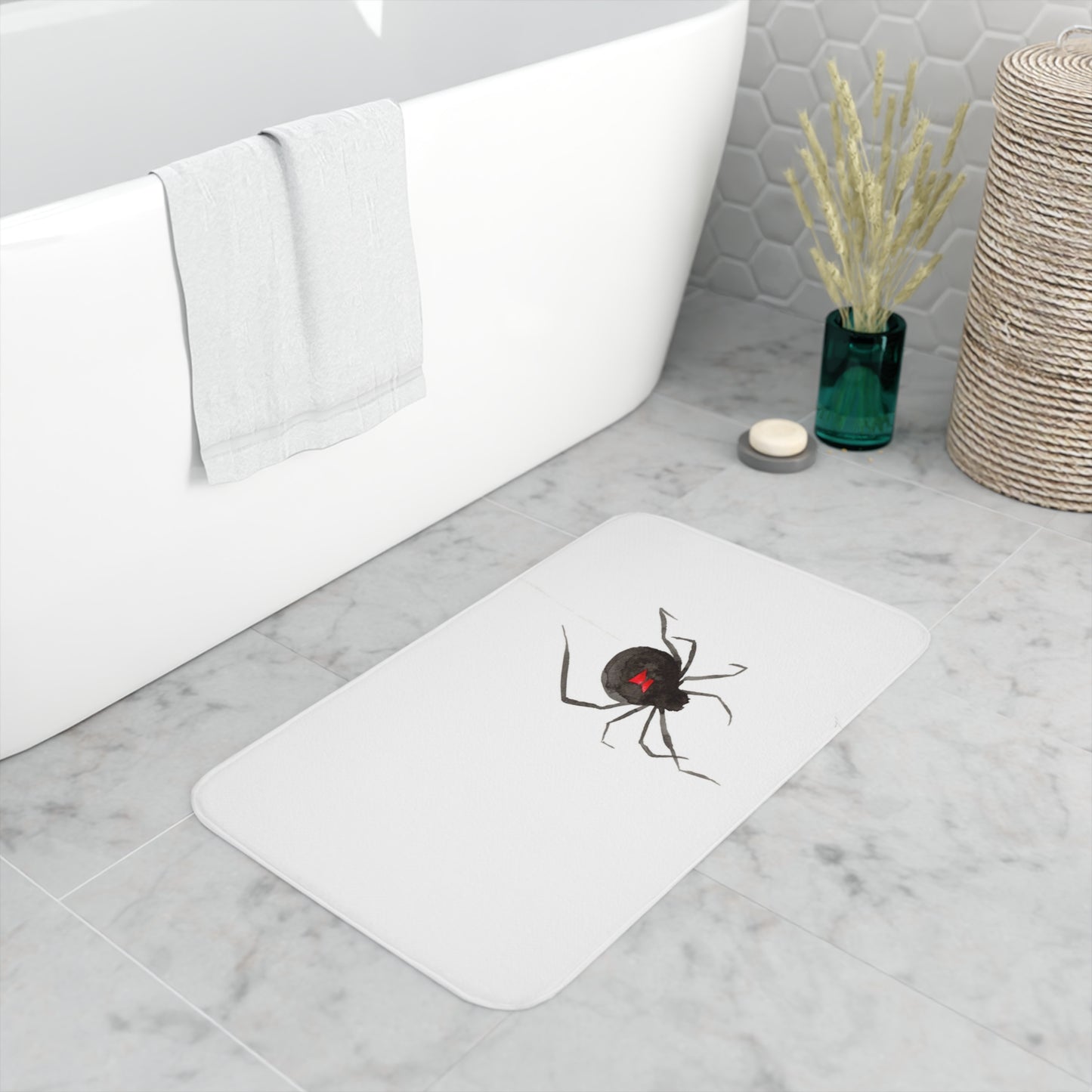Black Widow Spider Bath Mat