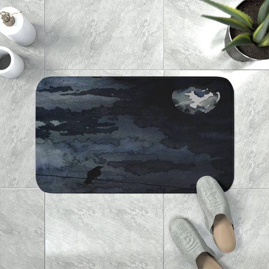 Moonlit Raven Bath Mat