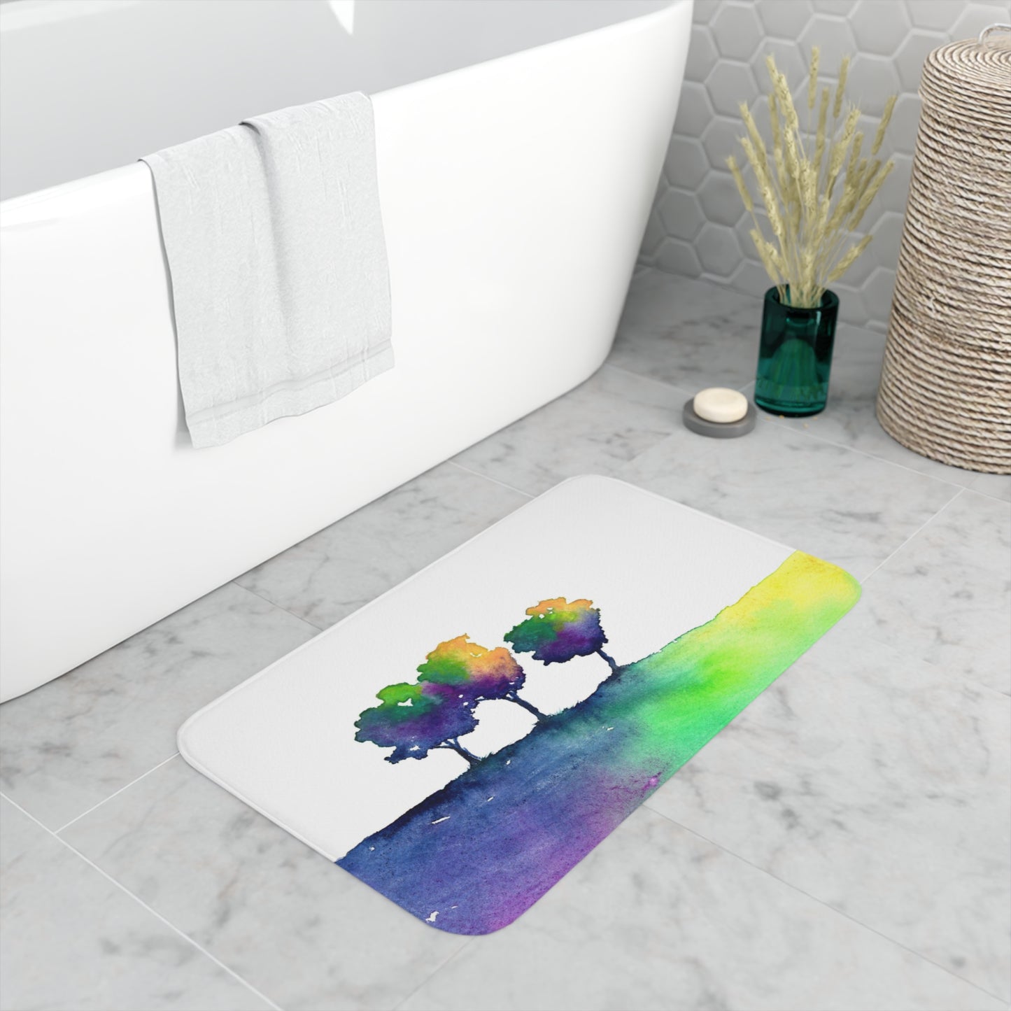 Hue Tree Trio Bath Mat