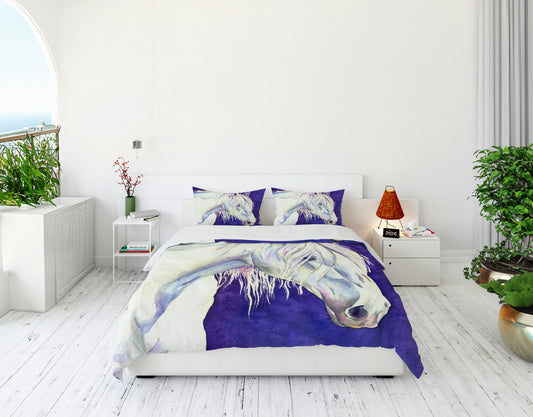 White Horse Shay Duvet Cover or Comforter
