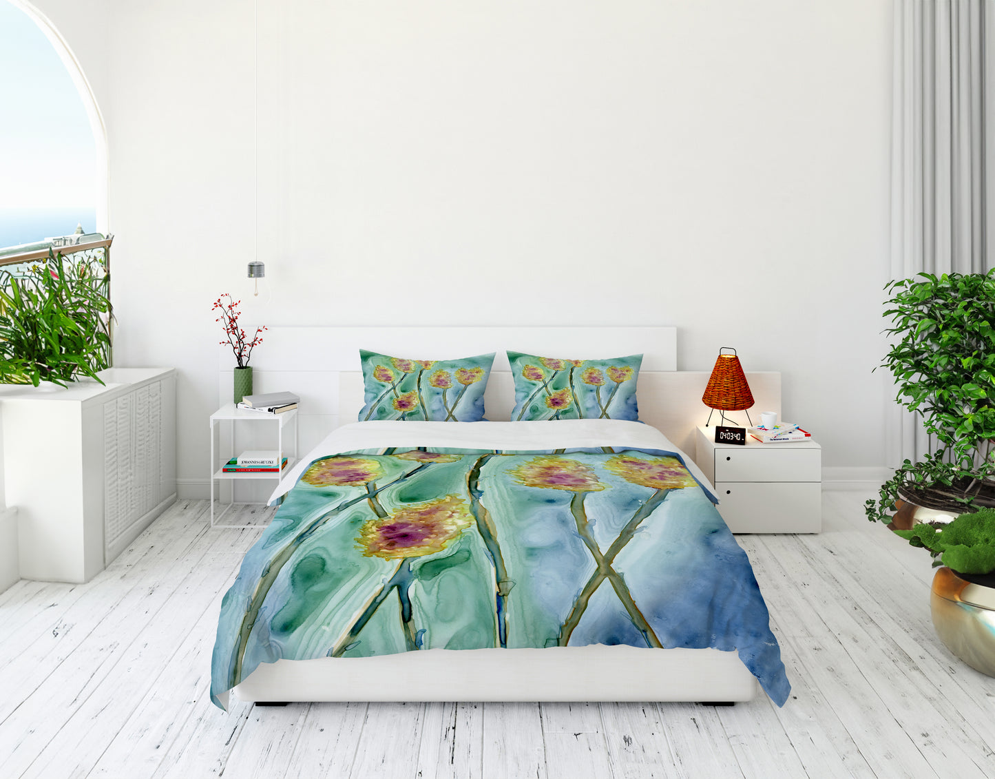 Yellow Thistle Duvet Cover or Comforter