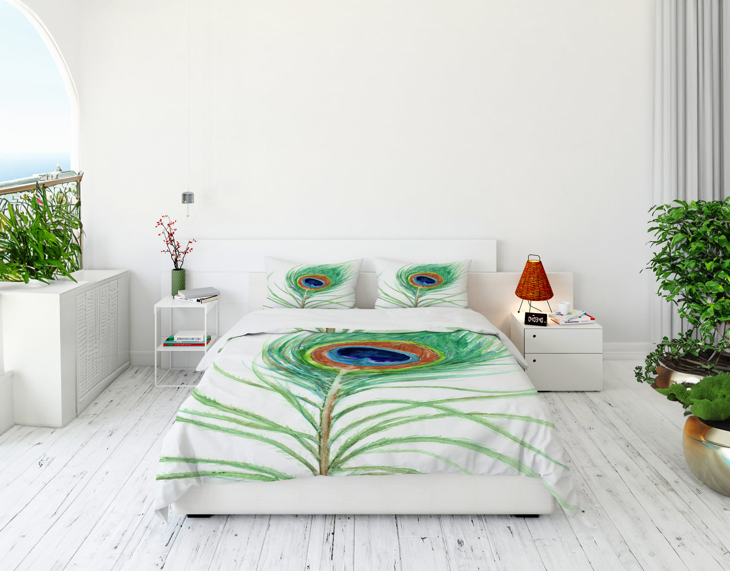 Peacock Feather Duvet Cover or Comforter