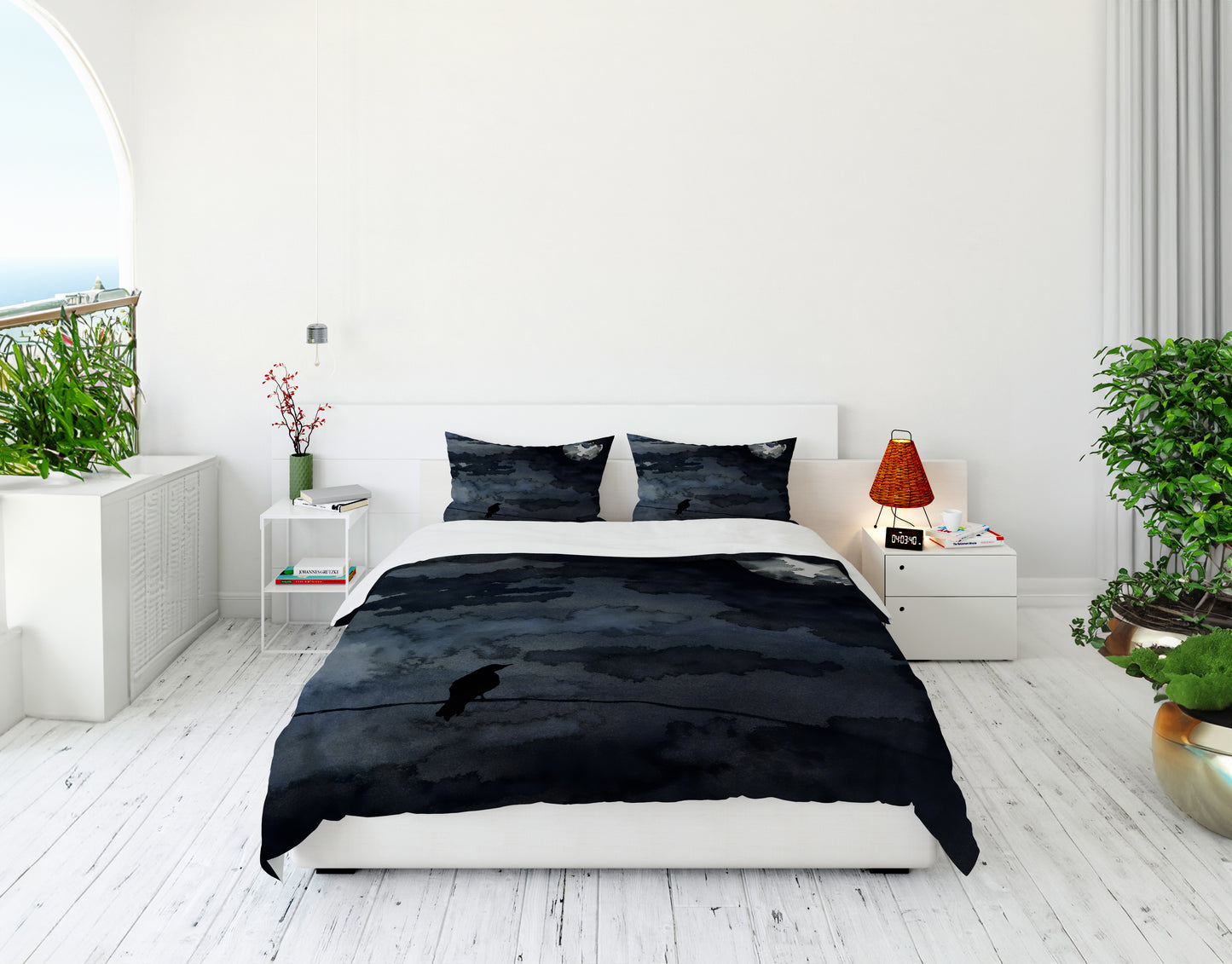 Moonlit Raven Duvet Cover or Comforter