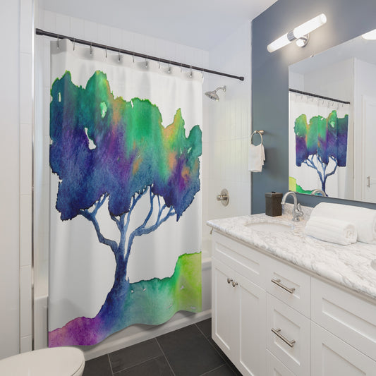 Hue Oak Tree Shower Curtain