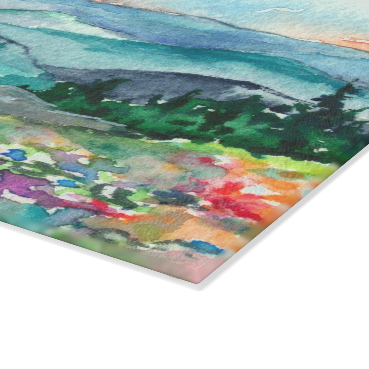 Valley of Dreams Glass Cutting Board