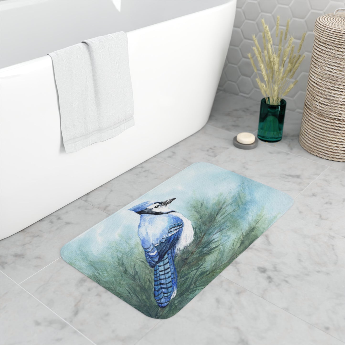 Blue Jay Bath Mat