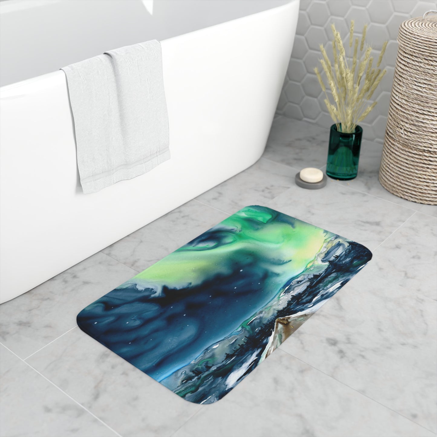 Aurora Borealis Bath Mat
