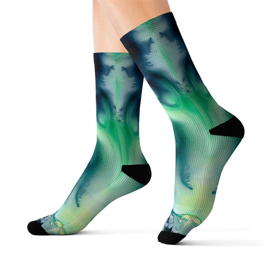 Aurora Borealis Designer Socks
