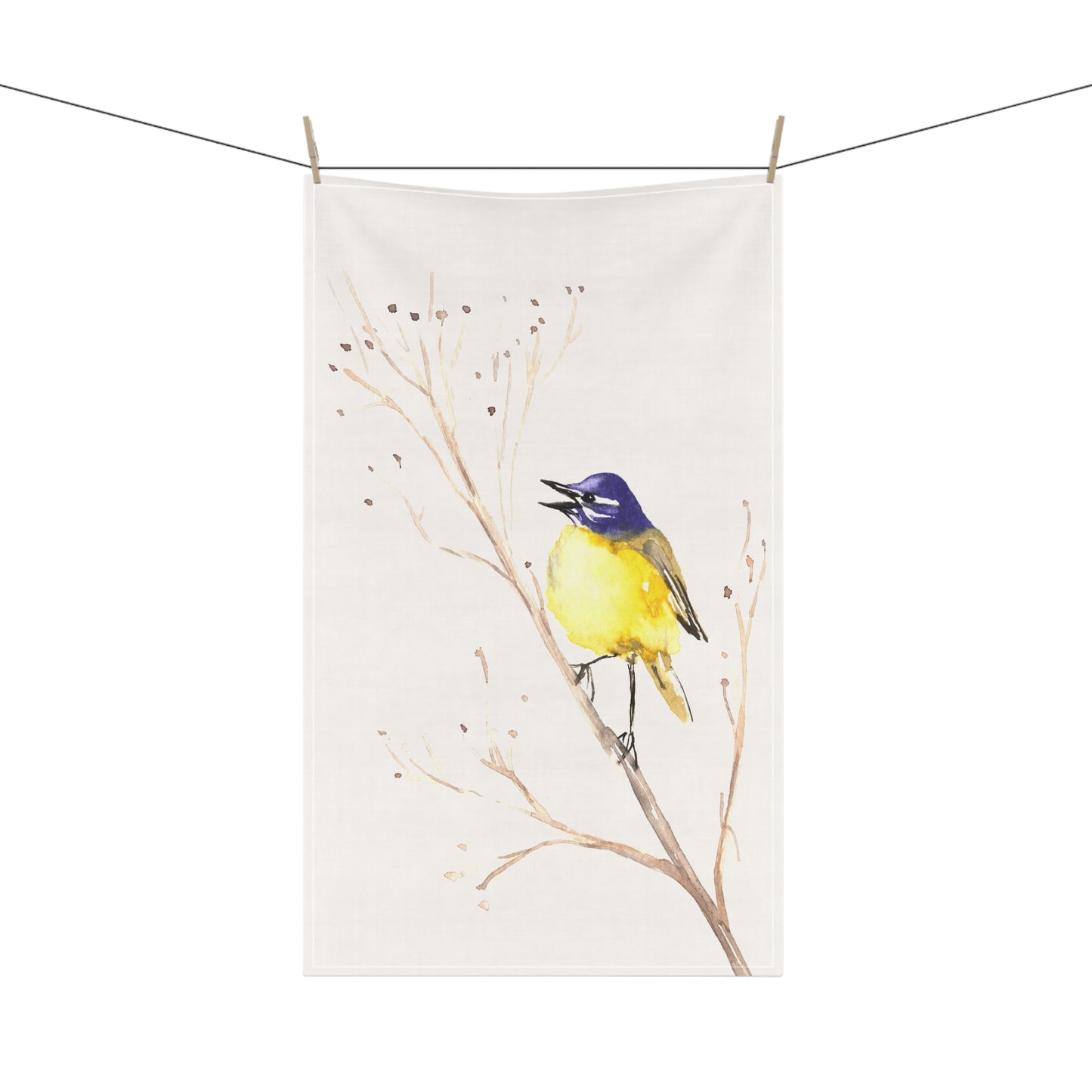 Yellow Wagtail Cotton Tea Towels