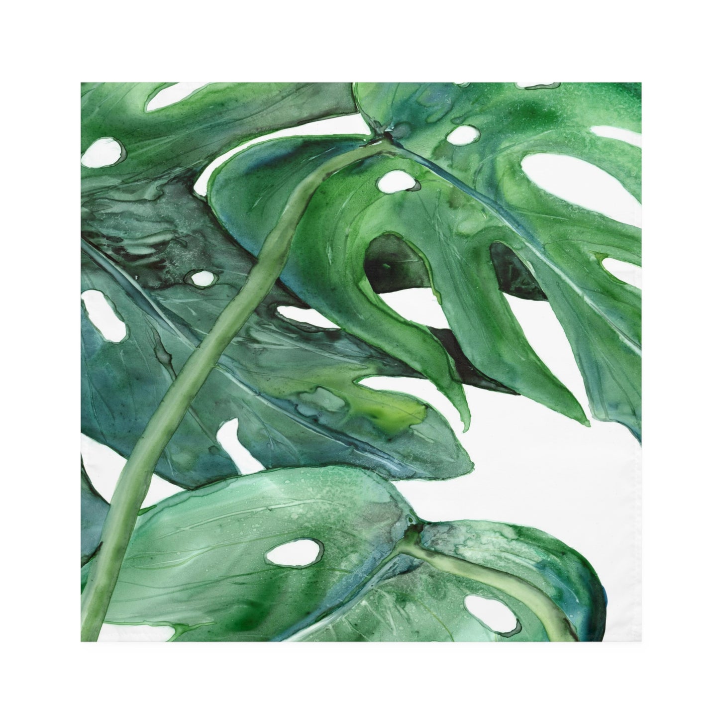 Stoffservietten mit Monstera-Motiv