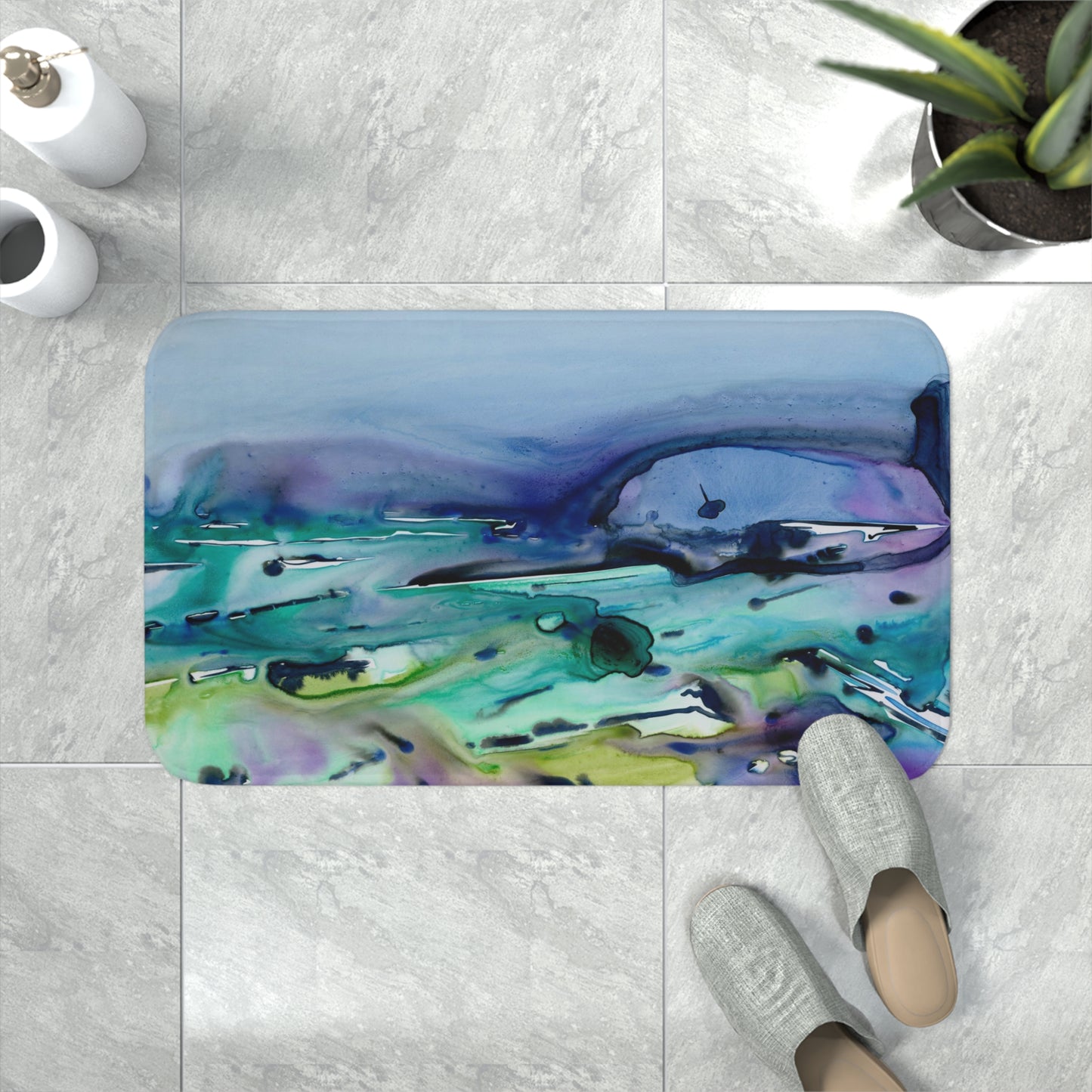 Abstract Vineyards Bath Mat