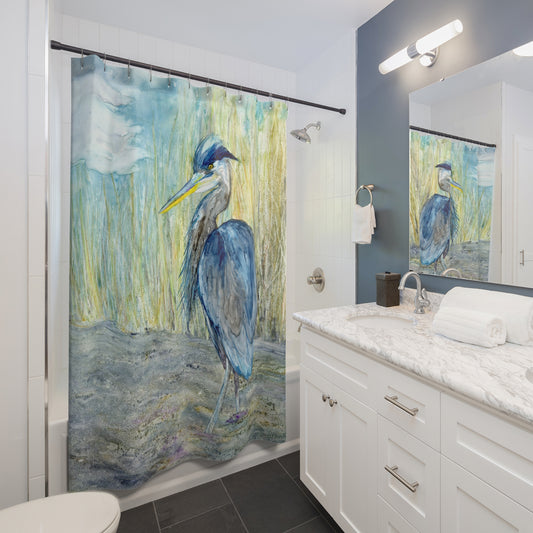 Great Blue Heron Shower Curtain