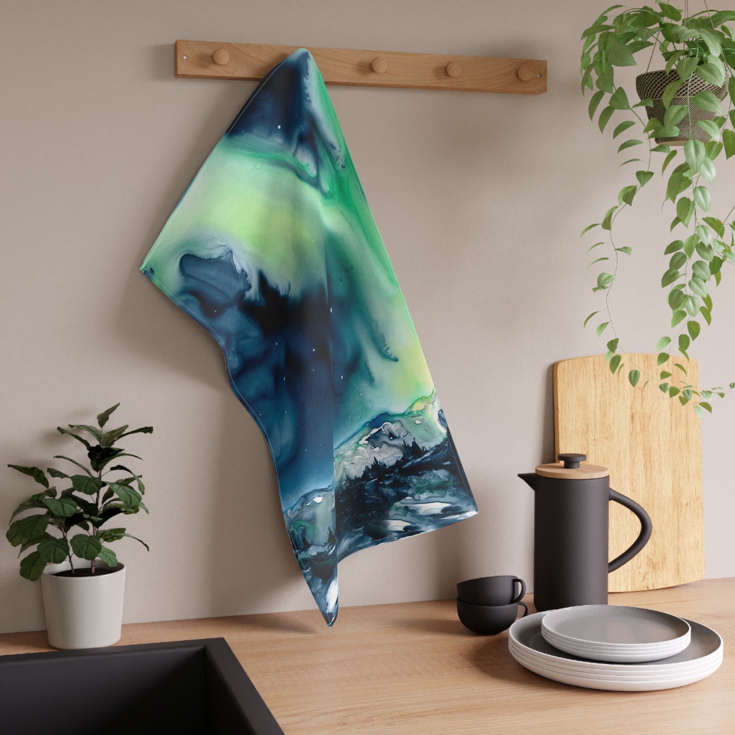 Aurora Borealis Cotton Tea Towels