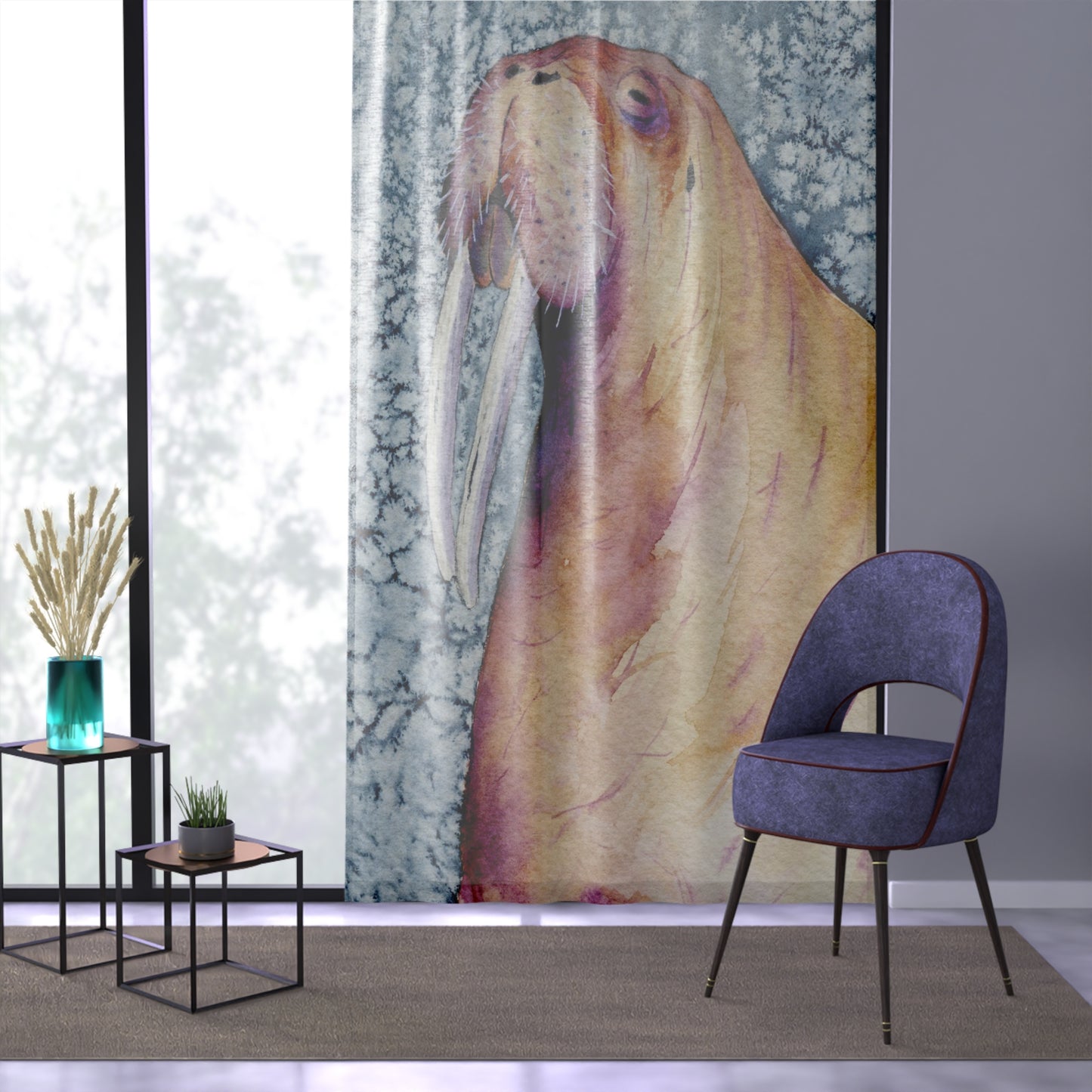 Walrus Black Out or Sheer Curtains