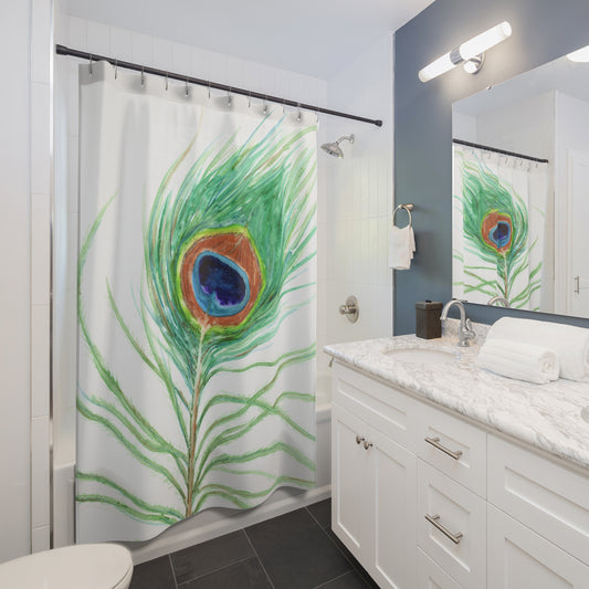 Peacock Feather Shower Curtain