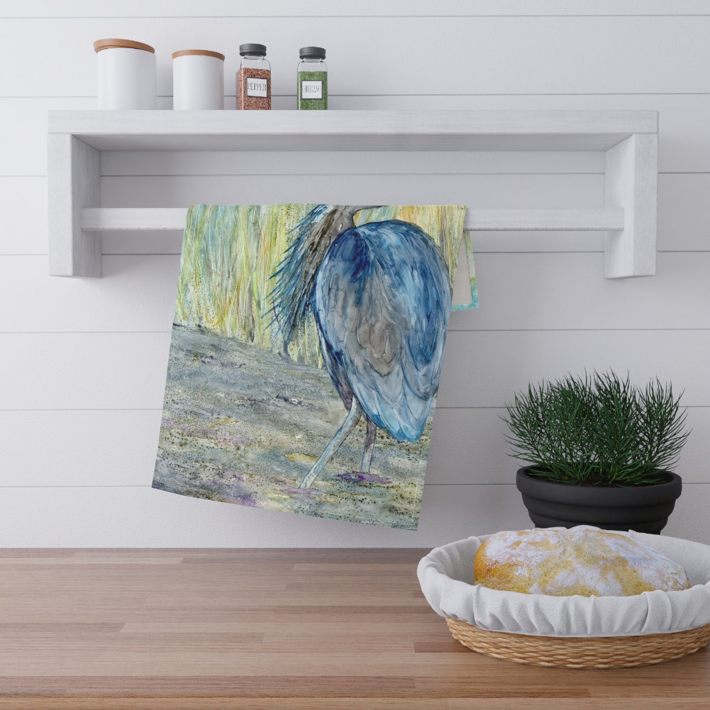 Great Blue Heron Cotton Tea Towels