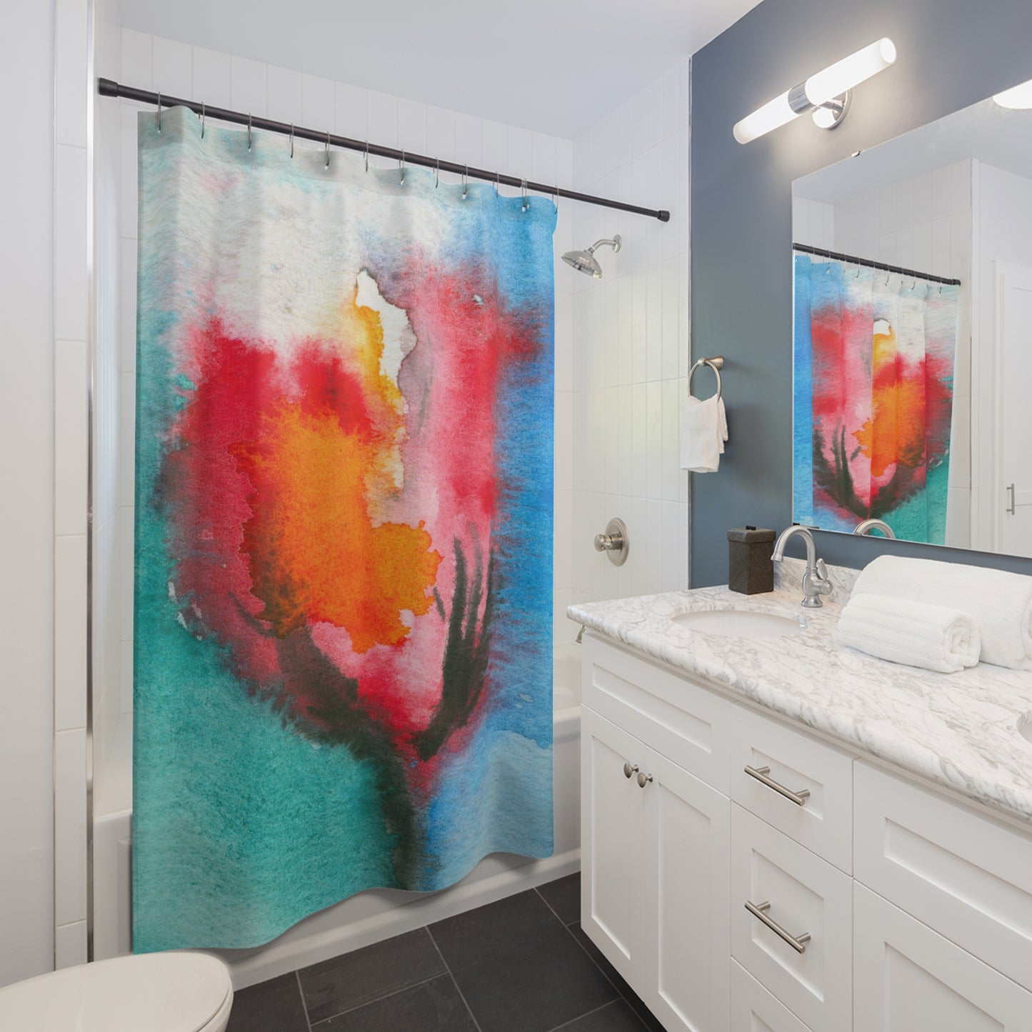Abstract Tulip Shower Curtain