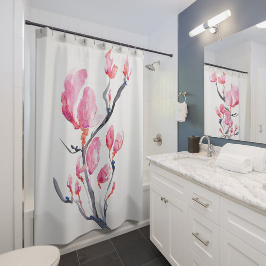 Japanese Magnolia Shower Curtain