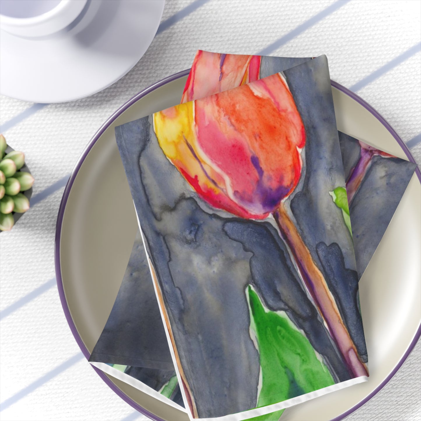 All in a Row Tulips Cloth Napkins