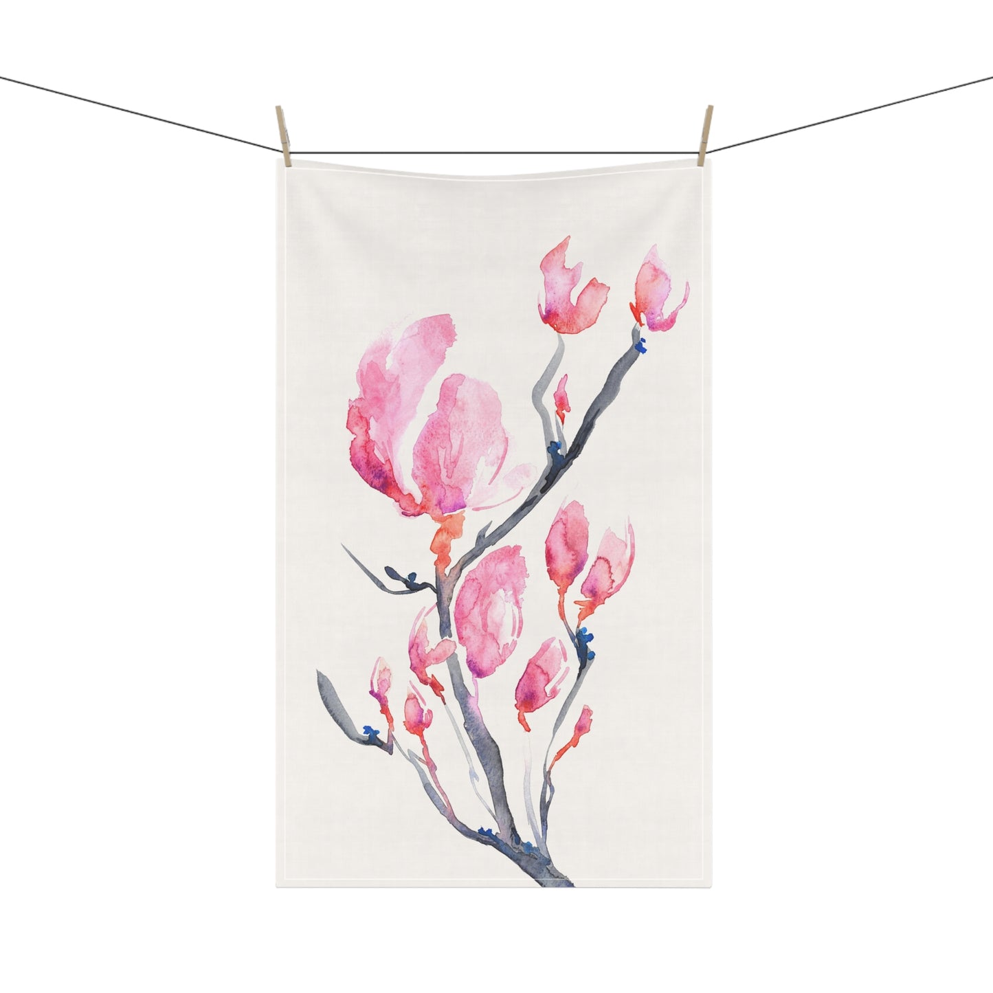 Japanische Magnolien-Geschirrtücher aus Baumwolle