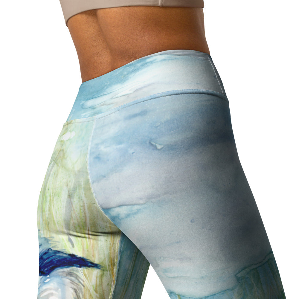 Great Blue Heron Designer Leggings