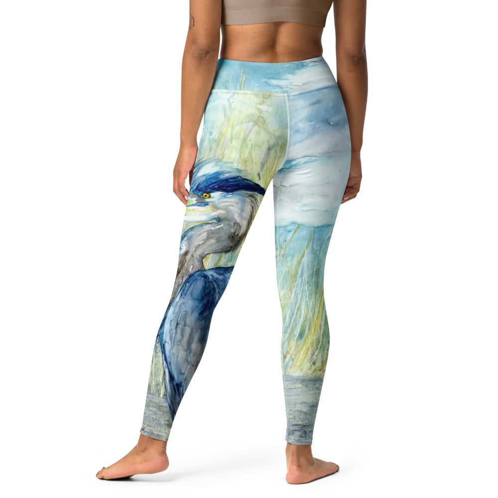 Great Blue Heron Designer Leggings