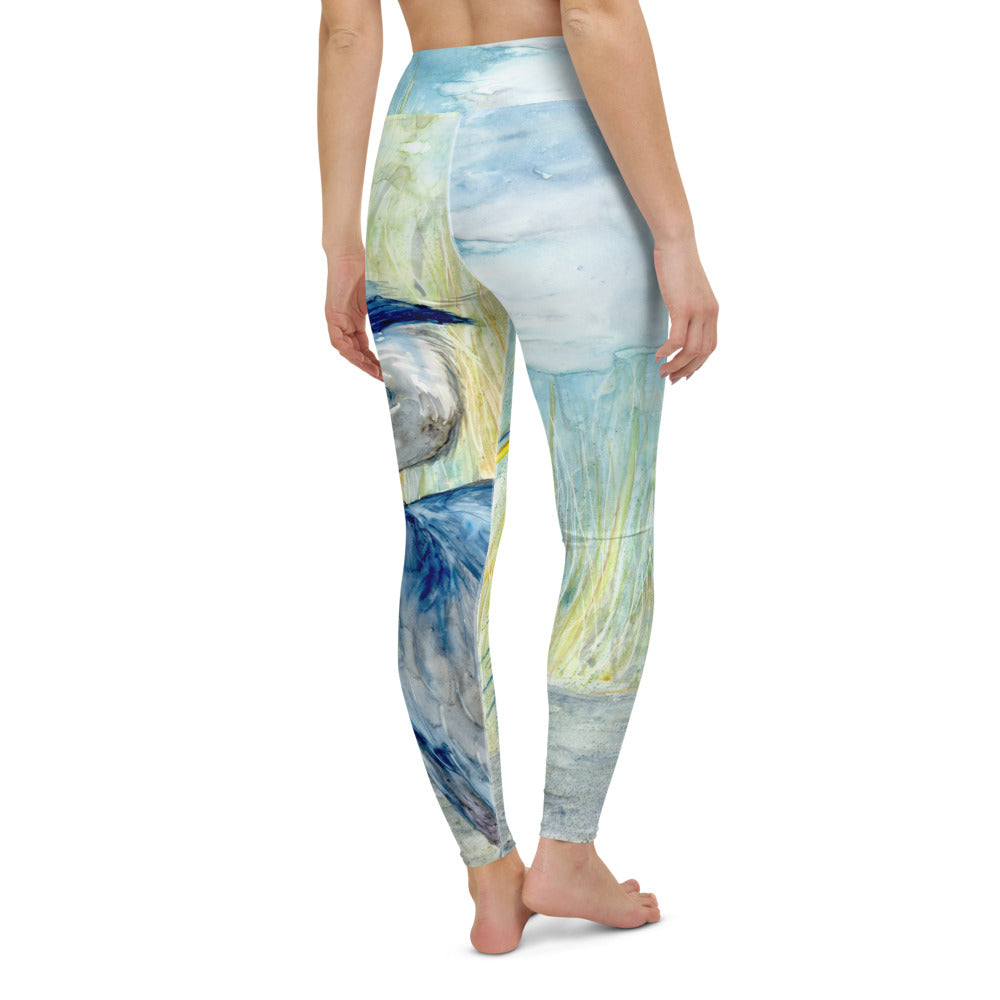 Great Blue Heron Designer Leggings