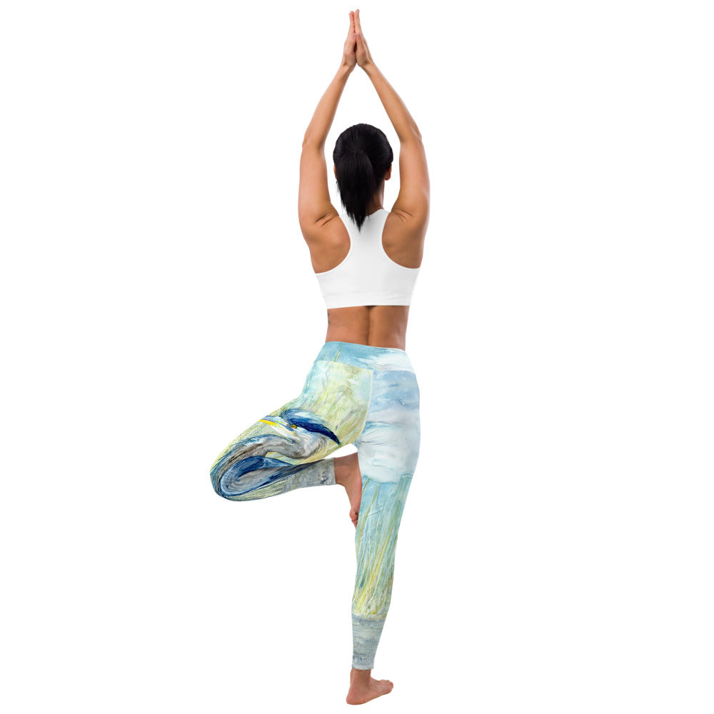 Great Blue Heron Designer Leggings