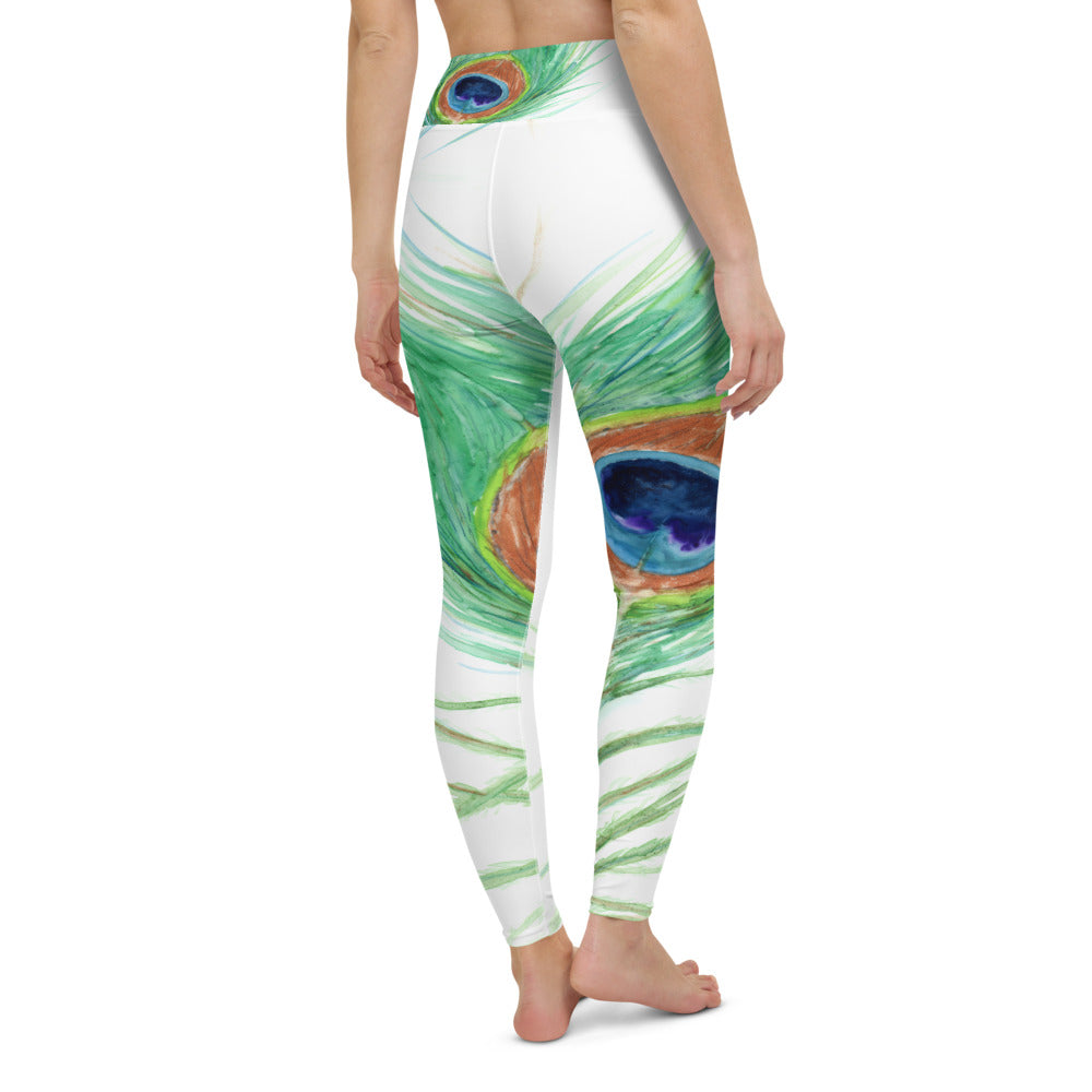 Peacock Feather Designer Leggings