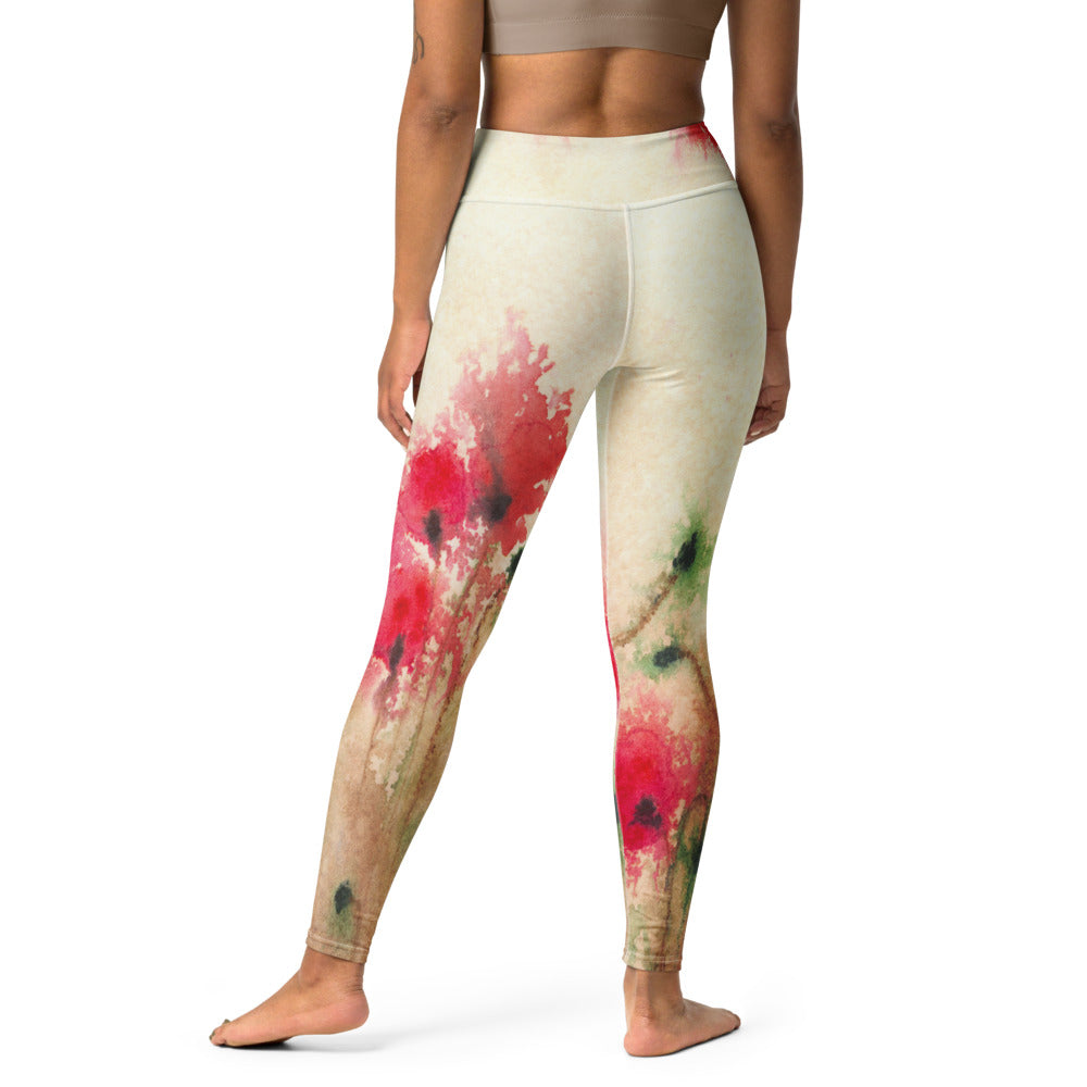 Field of Poppies Designer Leggings