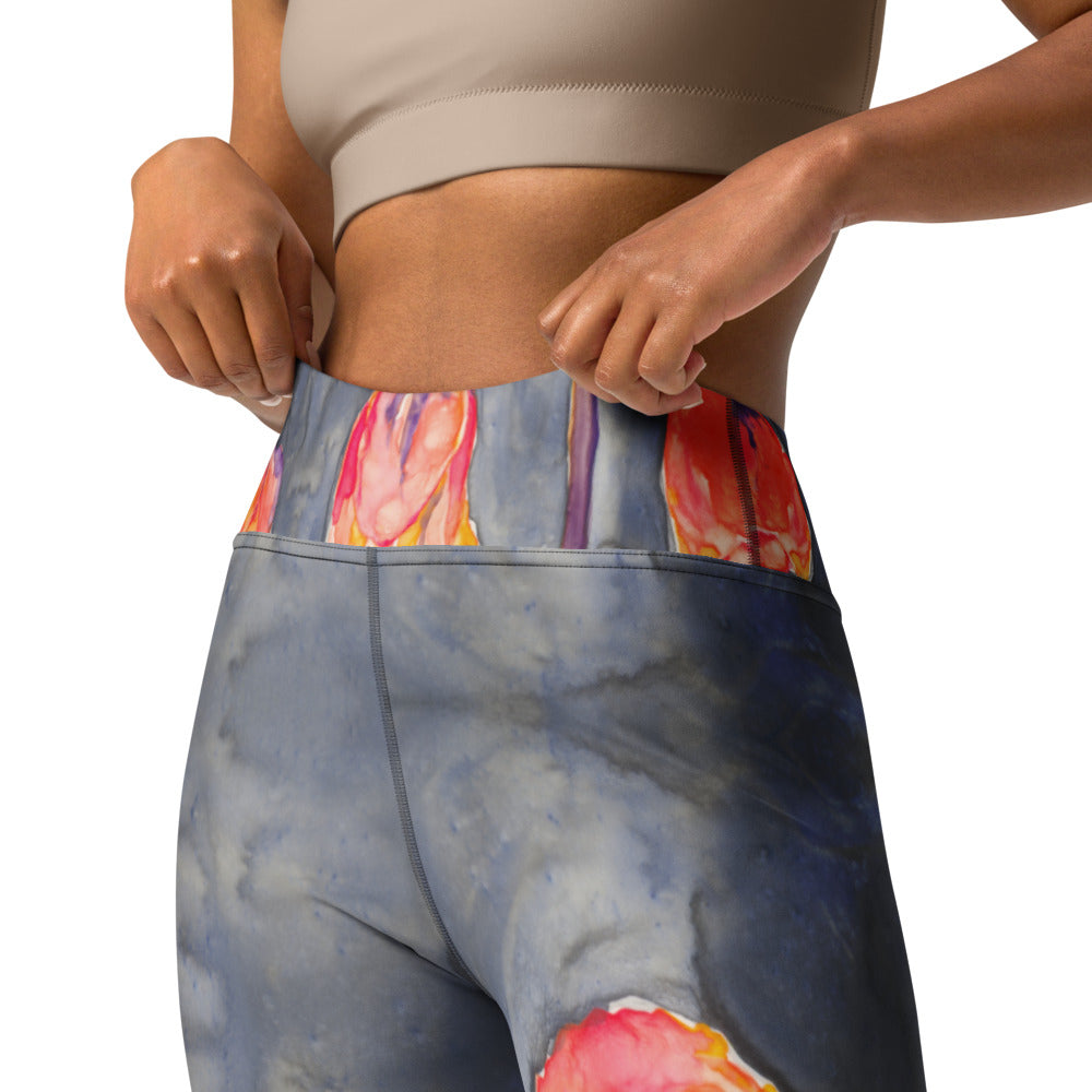 All in a Row Tulips Designer Leggings
