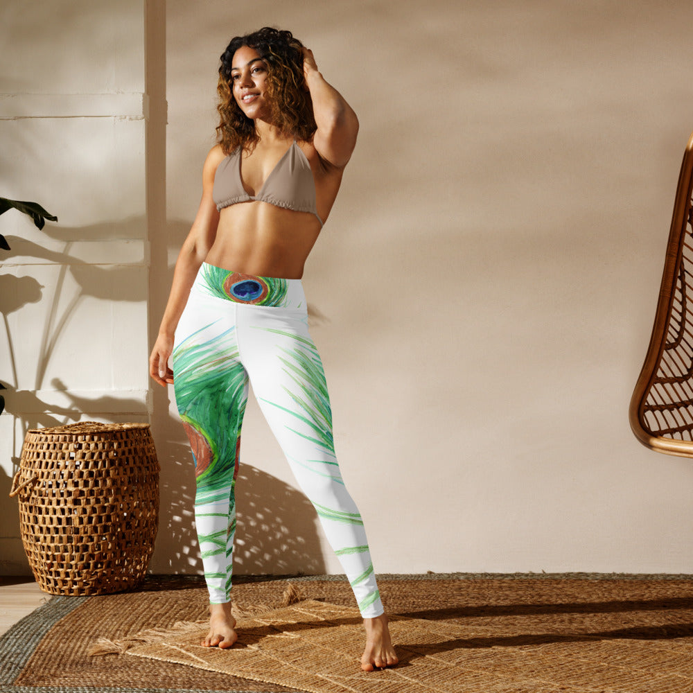 Peacock Feather Designer Leggings