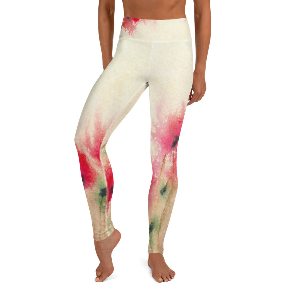 Field of Poppies Designer Leggings