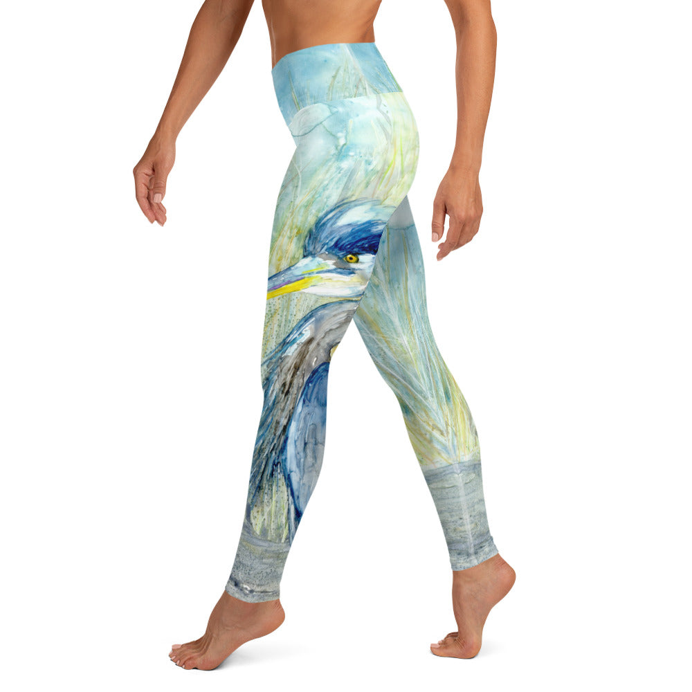 Great Blue Heron Designer Leggings
