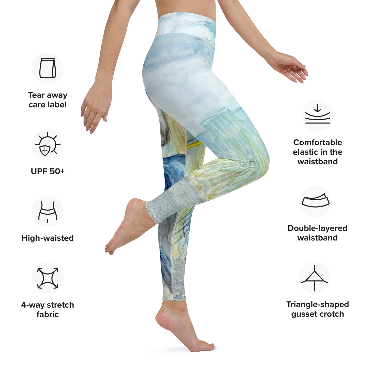 Great Blue Heron Designer Leggings