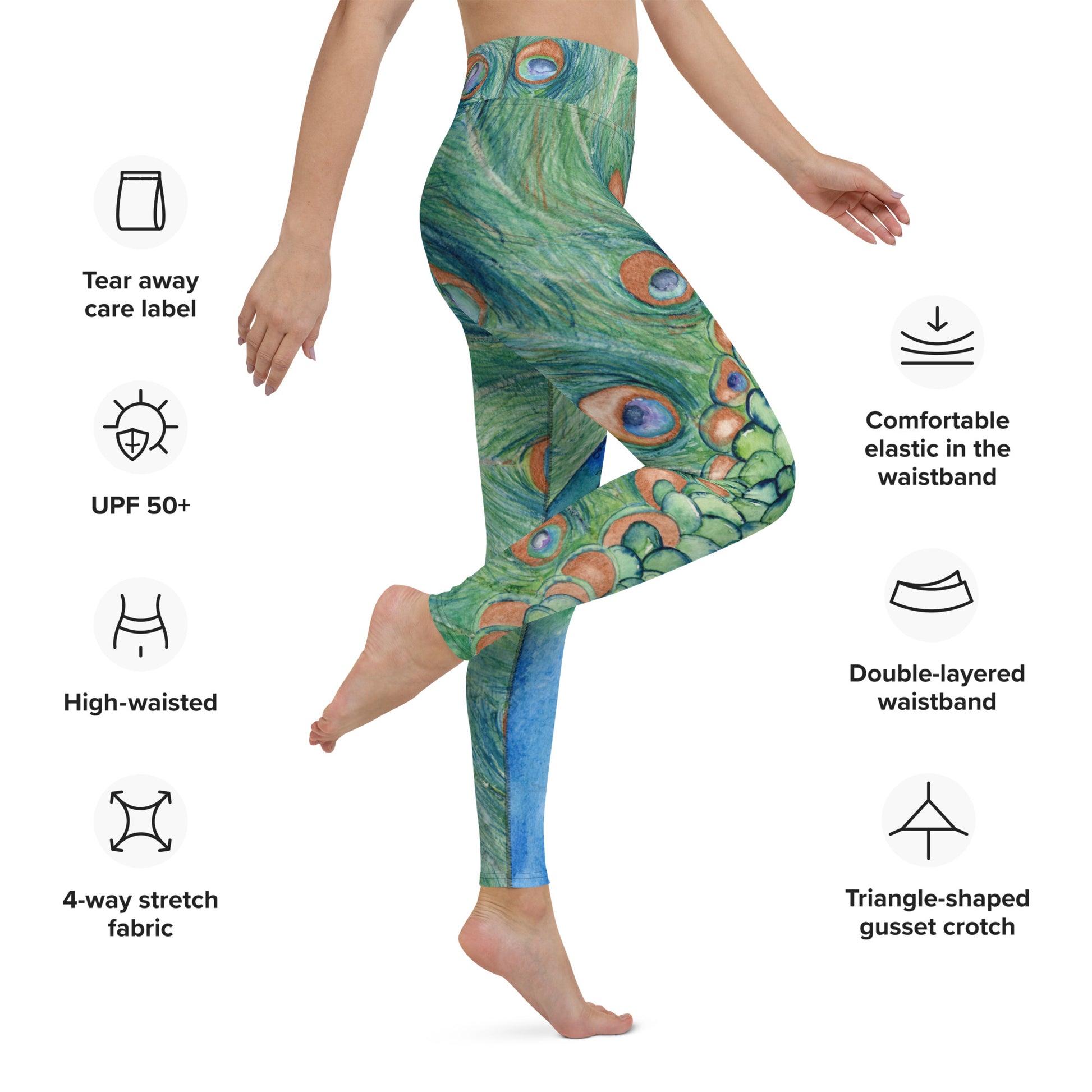 Peacock Designer Leggings – Brazen Design Studio