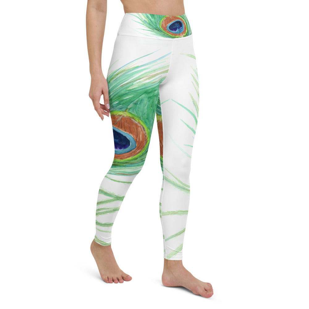 Peacock Feather Designer Leggings